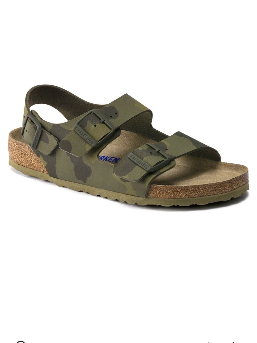 Birkenstock Milano Birko Flor Sandals Mens Size 12 EU 45 Desert Soil Camo Green